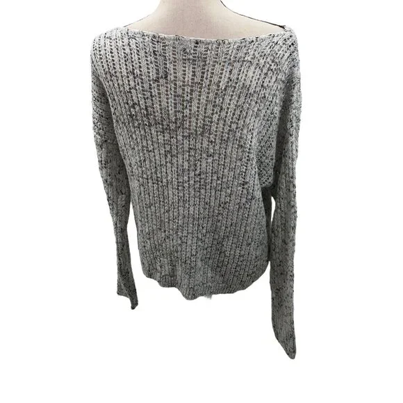 Bar III XL Pinhole Knit Sweater Marled Gray - Picture 3 of 5